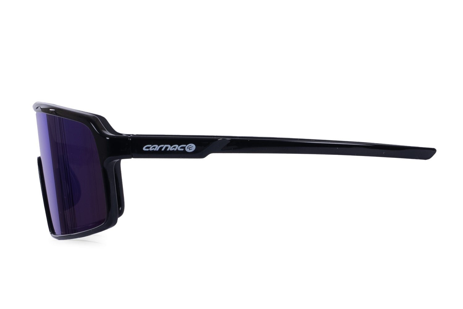 Carnac Juno Sunglasses / Jet Black Frame & Blue Revo Lens