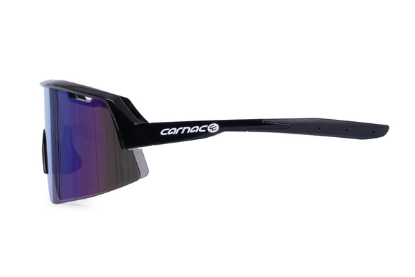Carnac Vesta Sunglasses / Jet Black Frame & Ice Blue Revo Lens