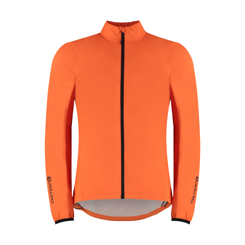 Carnac Men's Orange Waterproof Cycling Rain Jacket