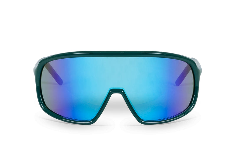 Carnac Para Sunglasses / Pine Green Frame & Blue Revo Lens