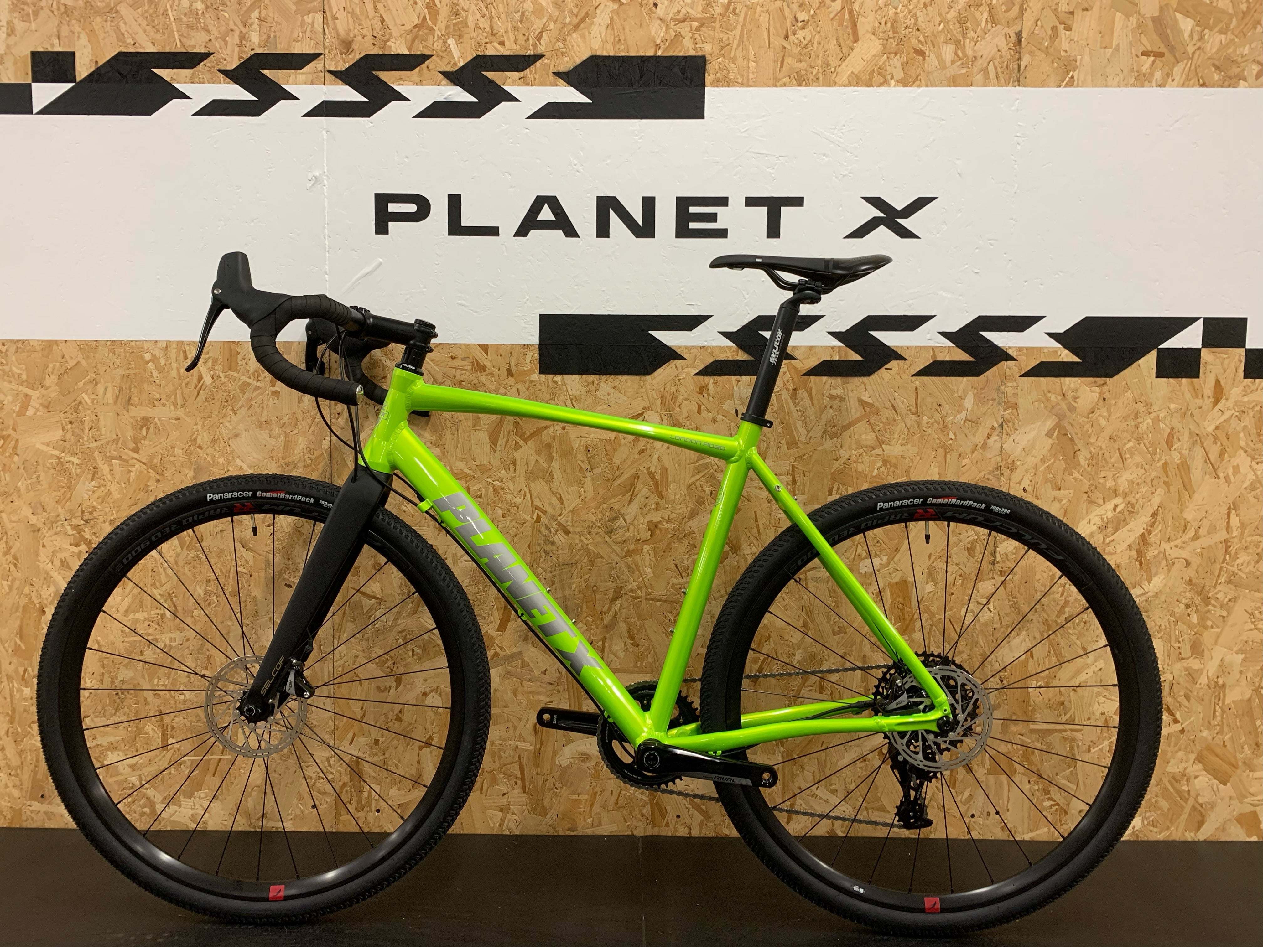 Planet X London Road Gravel Edition SRAM Rival 1 Bike - Large - Zesty Lime