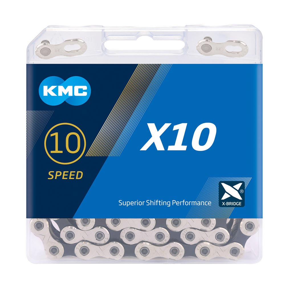 KMC X10 10 Speed Chain / 114 / Silver/Black