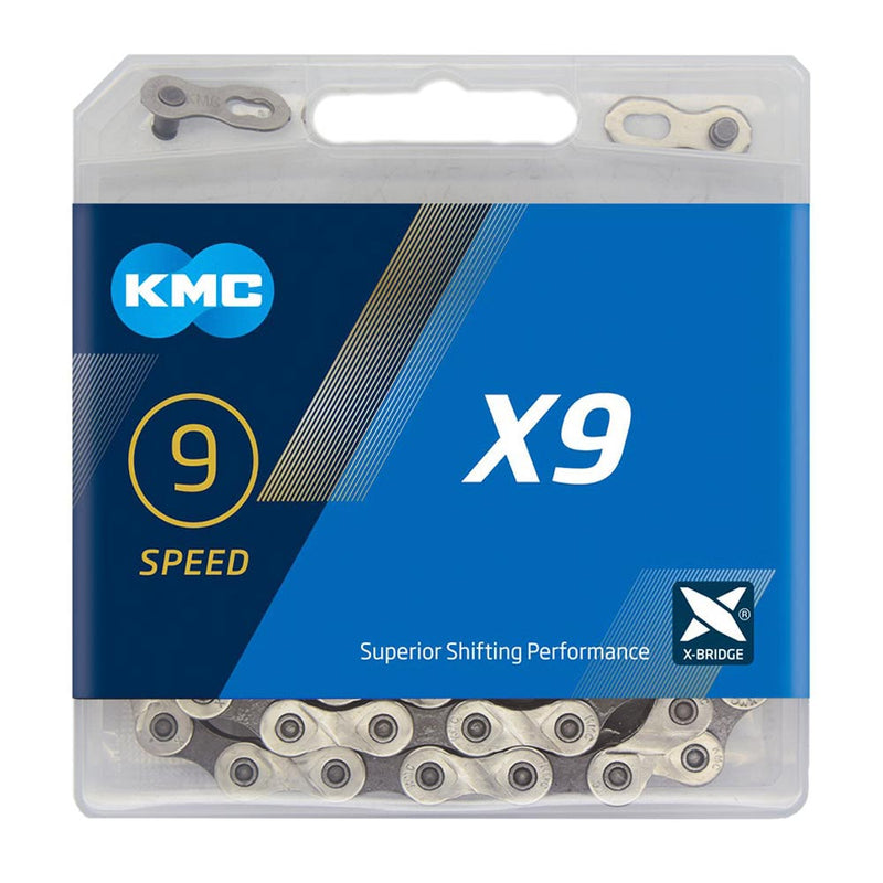 KMC X9 9 Speed Chain / 114 / SIlver/Grey