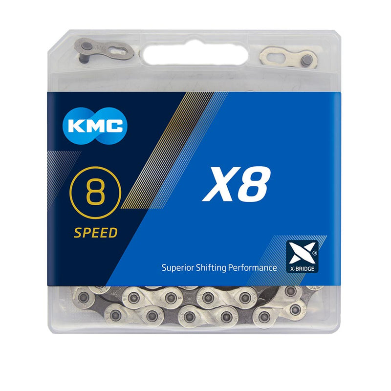 KMC X8 8 Speed Chain / 114 / Silver/Grey