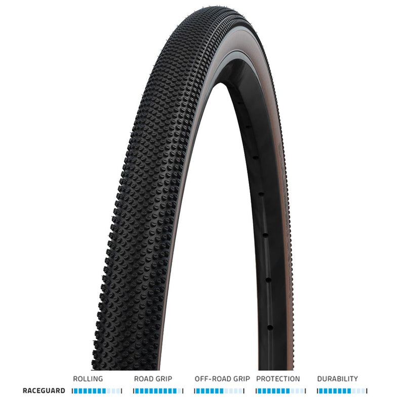Schwalbe G-One All Round Performance Race Guard TLE Folding 700c Tyre / 40mm / Black & Tan